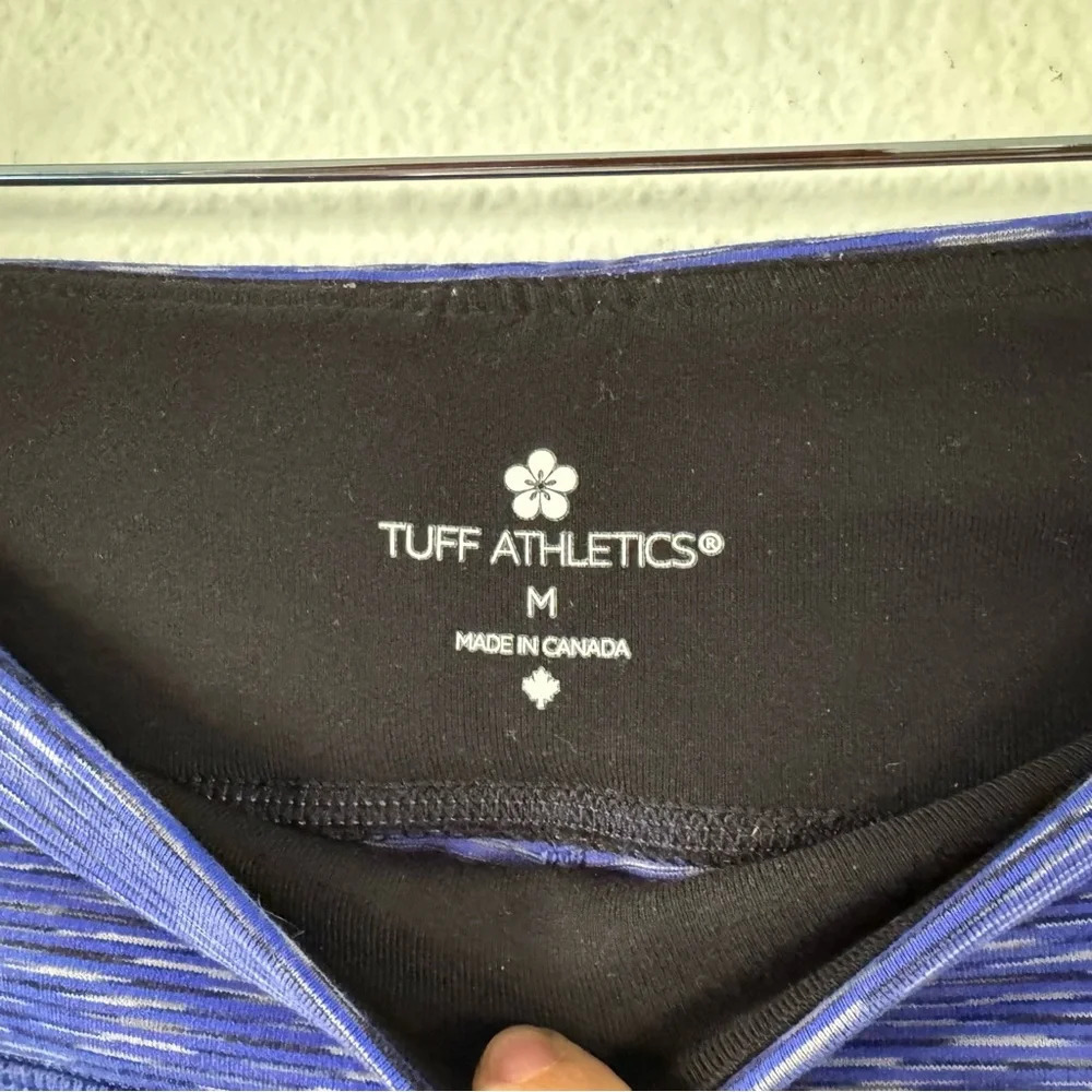 Tuff Athletics Blue Purple Space Dye Sporty High-Waisted Leggings Medium Casual - Picture 9 of 13